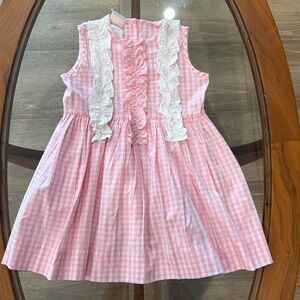 Girls size 2t pink gingham dress 💓